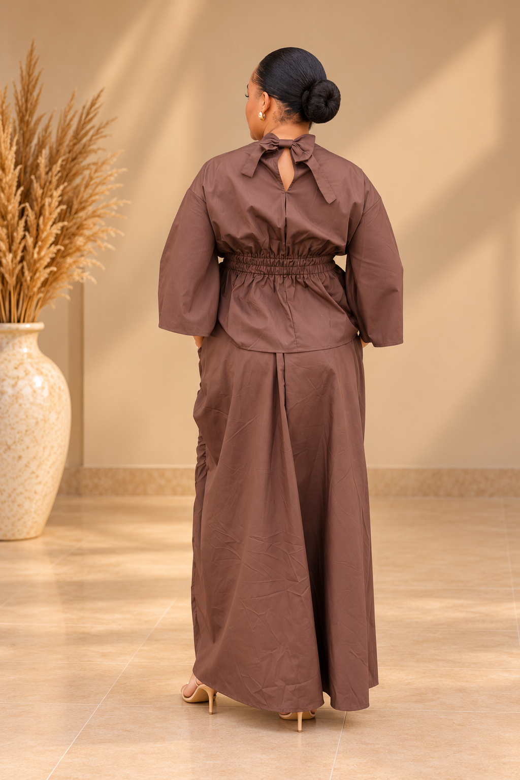 Drapped 2 piece Cocoa Muse - Image 3