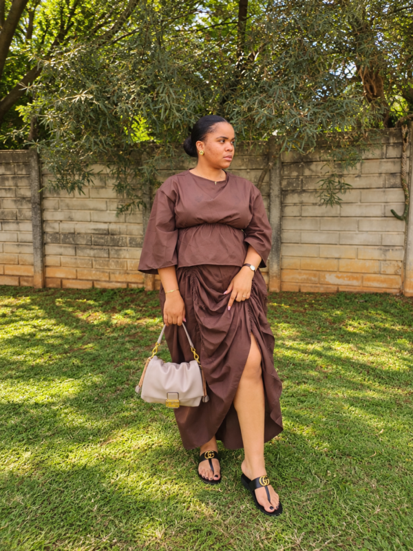 Drapped 2 piece Cocoa Muse - Image 4